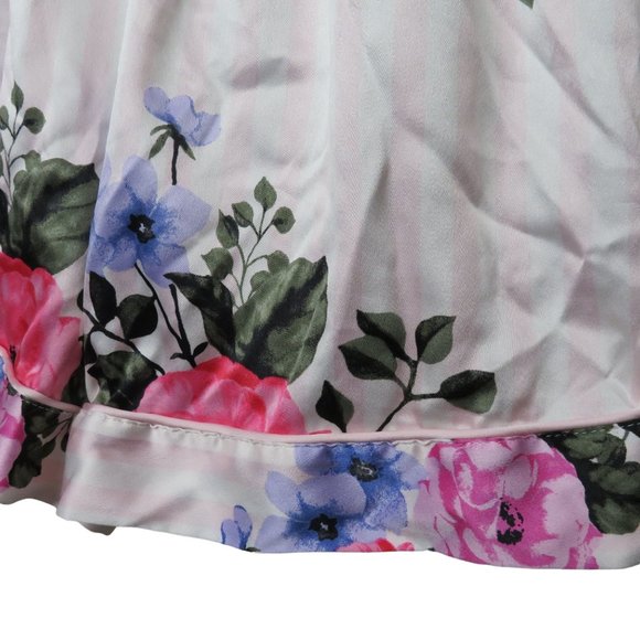 Victoria's Secret Pink Floral Satin Short Sleeve Romper Pajamas XS New Old Stock - Picture 8 of 13